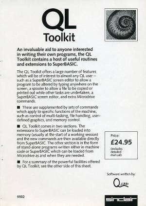 Leaflet for Sinclair QL Toolkit